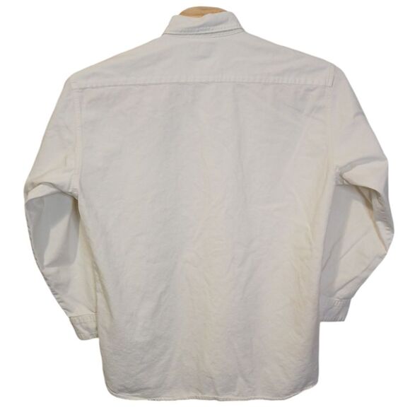 Blockbusters Loss Prevention VTG White Long Sleeve Button Up‎ Shirt Large/FLAW - Picture 3 of 13